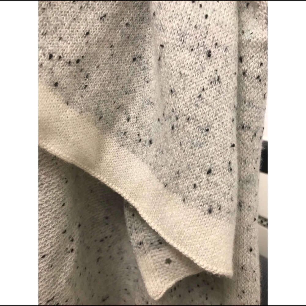 Rag & Bone cashmere grey black white speckle scarf